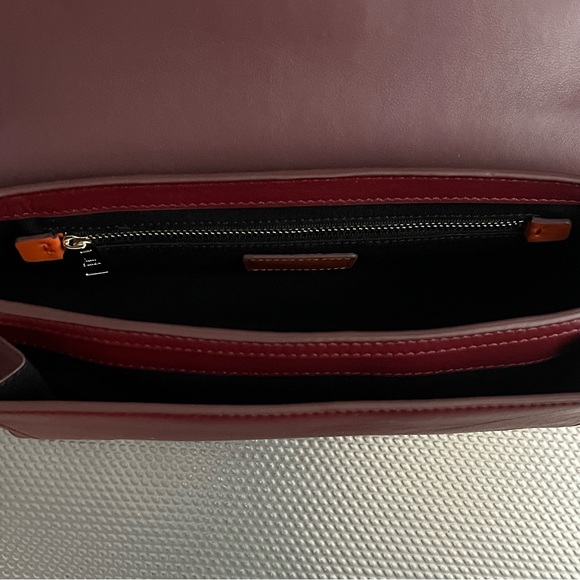 Paul Smith burgundy leather “Screen Check” crossbody bag - Picture 5 of 8